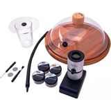 Kamka Smoky Tütsüleme Makinesi Seti Ahşap Tablalı - Şeffaf - 1 adet
