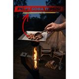 Kamp Avm Pelet Soba Üstü Tepsi | Füze Tipi Soba Uyumlu Kestane Pişirme, Izgara ve Yemek Isıtma Aparatı – Metal