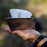 Kamp Ayısı ® CoffDripp™ V60 Filtre Kahve Demlik: Katlanabilir Paslanmaz Çelik Kahve Dripper 8684432001419