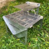 Kamp Ayısı® Grillogybox™ Katlanır Pratik Asansörlü Mangal, 2Mm Çelik, Özel Çantalı