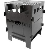 Kamp Ayısı® Pyro™ Ateş Kutusu: Portatif ve Katlanır Çok Yakıtlı Taşıma Çantalı Kamp Ocağı 2mm Galvaniz Gri
