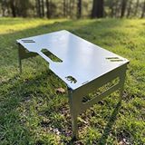 Kamp Ayısı ® Unibase™ Modüler Katlanır Kamp Masası, 2mm Galvaniz Çelik, Çantalı Gri
