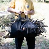 Kamp Ayısı® Woodie™ Siyah Su Geçirmez Oxford Odun Taşıma Çantası 44 Lt | Kamp Ve Şömine Kullanımı İçin