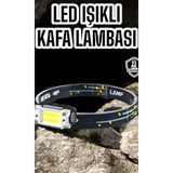 Kamp Feneri Balıkçı Feneri Başlıklı Suya Dayanıklı Kafa Lambası - Siyah