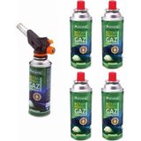 Kamp Kartuş Tüp 227 gr Çakmaklı Pürmüz Set 5'li - Yeşil