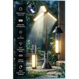 Kamp Lambası | Şarjlı | LED El Feneri | 8000 Lümen | Type-C 3000MAH | IP65 | Katlanabilir Ayarlanabilir El Feneri Kamp Lambası - Siyah