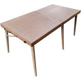 Kamp Masası, Doğal Kayın Ağacı, 60X110X50 Cm, Bej, Vernikli, Piknik Bahçe Balkon Kullanımı I