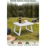 Kamp Masası | Portatif ve Taşınabilir Piknik, Balkon, Bahçe, Plaj ve Mangal Masası – 49X39X37 cm