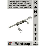 #Kamp Paslanmaz Çelik Kamp Piknik Outdoor Çok Amaçlı Çatal Kaşık Bıçak Kiti Çakı Seti Gümüş