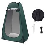 Kamp Pop Up Tuvalet Çadır Duş Gizlilik Çadırı Taşınabilir Değişen Soyunma Çadırları Odası Güneşlik Açık Sırt Çantası Barınak Kanopisi (Yeşil 120X120X190CM)