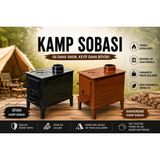 Kamp Sobası / Bağ Bahçe Sobası / Mini Soba / Çadır Sobası - Siyah Emaye