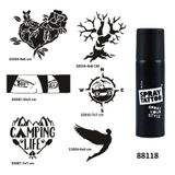 Kamp Ve Doğa Spray Tattoo Geçici Dövme Yapma Seti Sprey Dövme Kiti