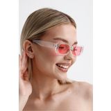 KAMPANİX YENİ SEZON ŞIK TASARIM ŞEFFAF PEMBE TREND MODEL KADIN GÜNEŞ GÖZLÜĞÜ