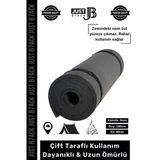 #Kampmatı Taşıma Askılı Su Geçirmez Çift Taraflı Kaymaz Çadır Uyku 9Mm Siyah Kamp Yer Minderi