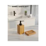Kamptek Ahşap Atolyesinden Mutfak Sıvı Sabunluk 100 Ml Katı Sabunluk Set 2Li