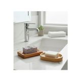 Kamptek Ahşap Bambu Katı Sabunluk 2 Adet Set Lavabo Sabunluk
