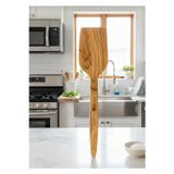 Kamptek Ahşap Doğal Zeytin Ağacından Standart Spatula 27 Cm