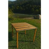 Kamptek Ahşap Rulo Katlanabilir Kamp Piknik Plaj Balkon Masası Renkli 60*60*50