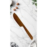 Kamptek Ahşap Saplı Zeytin Ağacından Sebze Kahvaltı Yemek Bıçağı Doğal 21 Cm