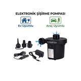 kamptek kamp teknolojisi Elektrikli Hava Pompası - 12V/220V Ev ve Araç Uyumlu - Şişme Yatak, Bot, Havuz Şişirme Pompası