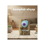 kamptek kamp teknolojisi KampTek Ahşap Hoşgeldiniz Yazılı Ahşap İpli Tasarım Nazar Boncuğu Kapı Askı Süsü
