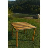kamptek kamp teknolojisi Kamptek Ahşap Rulo Katlanabilir Kamp Piknik Plaj Balkon Masası Renkli 60*60*50