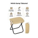 kamptek kamp teknolojisi Kamptek Pratik Katlanabilir Kamp Taburesi - 120 kg Kapasiteli Taşınabilir Kamp Oturağı Mini Sandalye Yer Kaplamayan Kompakt Tasarım