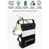 Kamptek Kamp Teknolojisi Kamptek Solar Sistem Kamp Radyosu - Güneş Enerjili Am/fm/sw 3 Bant Radyo + USB Mp3 Çalar + 2 LED Kamp Lambası
