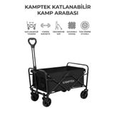 kamptek kamp teknolojisi Katlanabilir Kamp Taşıma Arabası – Kamp / Plaj / Bahçe / Pazar İçin – Portatif Profesyonel Kullanım
