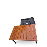 Kampya Elite Series: 600 Denye Lüks Gürgen Ahşap Kamp Masası (60X90 Cm) – 8 Saat Ultra Su Rezistanslı & Elektrostatik Güçlendirilmiş Gövde
