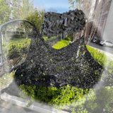 Kamuflaj Ağı, Güçlendirilmiş Siyah Kamuflaj Ağı 1,5 x 6 m (4,9 x 19,7 ft) - Kamp, Avcılık, Parti Dekoru, Araba Örtüsü, Veranda ve Bahçe Kullanımı için Askeri Kamuflaj Gölge