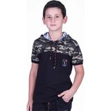 Kamuflaj Desenli T-shirt Erkek Çocuk - Yeşil - 6 - 7 Yaş