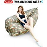 Kamuflaj Desenli Taşınabilir Şişme Yatak Festival Kamp, Plaj Outodor Için Rahat Koltuk Su Geçirmez - Renkli