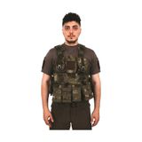 Kamuflaj Haki Kordon Airsoft Yeleği - Demonte Vest Taktik Yelek
