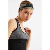 Kamuflaj Kadin Pamuklu Penye, Kaymaz, Terletmez, Ultra Hafif, Spor Sac Bandi Bandana