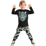 Kamuflaj Kaplan Erkek Çocuk Uzun Kollu T-shirt Pantolon Takım