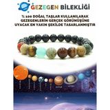 Kamus Gezegen Bileklik Güneş Sistemi Doğal Taş Gezegenler Doğal Taş Bileklik - 19 cm - Mavi - Krem