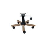 KamusalMarket Ahşap Kaplama Yıldız Ayak Seti Tek Kollu Mekanizma Makam Sandalyesi Ayağı Naturel Boyasız