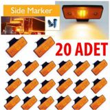 Kamyon Tır Dorse Otobüs Led Marker Yan Lamba 20 Adet Sarı 24 Volt