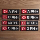 Kan Grubu Bayrak Patch Patches Peç Arma Kot Yaması Cırt Hediye Çok Renkli