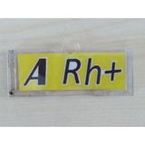 Kan Grubu Etiketi A Rh Pozitif (A Rh +) Şeffaf Kutulu (Sarı) Kan Grubu Kartı