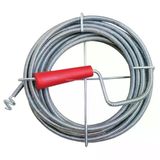 Kanal Açma Teli, 9 Mm Kalınlık, Dayanıklı Metal Tel, Lavabo Ve Gider Borusu Açacağı, Tıkanıklık Giderici, Spiral Tel, Ergonomik Sap, Kolay Kullanım, Lavabo, Tuvalet, Banyo, Küvet Açıcı (15 M)