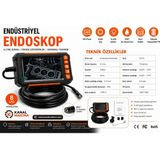 Kanal Makina Endüstriyel Endoskop Kamera 4.3" Hd