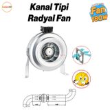 Kanal Tipi Radyal Fanlar Aspiratör Havalandırma Fanı 180 W Kirli Hava Tahliye Metal Vantilatör 180W