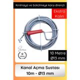 #Kanalaçıcı Kanal Açma Sustası 10 M 13 Mm Profesyonel Lavabo Gider Açıcı Spirali Güçlü Temizlik