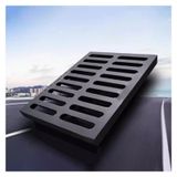 Kanalizasyon ızgarası için dayanıklı dikdörtgen kapak – Yağmur suyu tahliye süzgeç ve oluk koruyucu filtre (25 x 50 x 2 cm) verimli su akışı ve çözüm için
