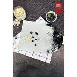 Kanallı Cam Kesme Tahtası - Cam Kesme Tablası | Black Wave - Kenarı Oval | 25cm x 35cm | Patentli Ürün