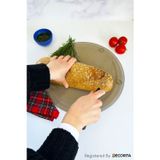 Kanallı Cam Kesme Tahtası - Cam Kesme Tablası | Bronz Cam | Çap32cm | Patentli Ürün