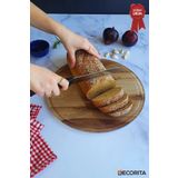 Kanallı Cam Kesme Tahtası - Cam Kesme Tablası | Yeni Ahşap Desen | Çap32cm | Patentli Ürün