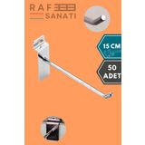 Kanallı Pano Kancası 15 cm - Askı Kanca Raf Askısı Aksesuar Tel Askı Raf Kancası (50)